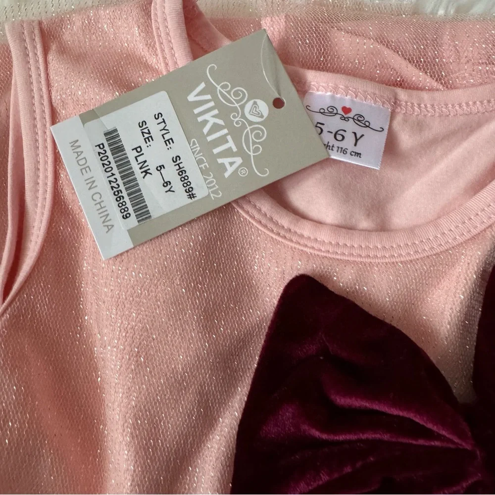 N/A velvet pink bow